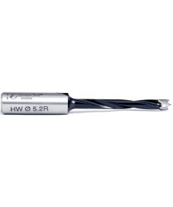 202052 Carbide Tipped Brad Point Boring Bit R/H 5.2mm Dia x 77mm Long x 10mm Shank