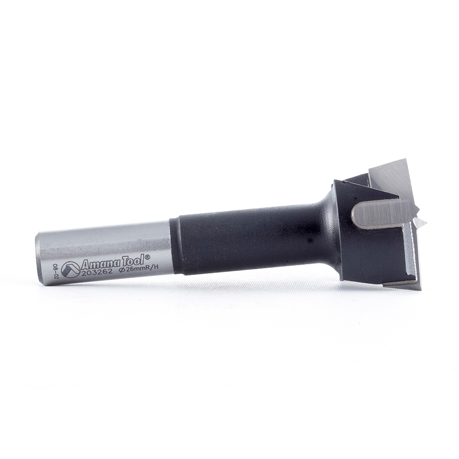 203262 Carbide Tipped Hinge Boring Bit R/H 26mm Dia x 70mm Long x 10mm Shank