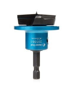 203361 Carbide Tipped 2 Wing Hinge Boring Bit with Spurs with Adjustable Depth-Stop 35mm Dia x 1/4 Inch Quick Release Hex Shank