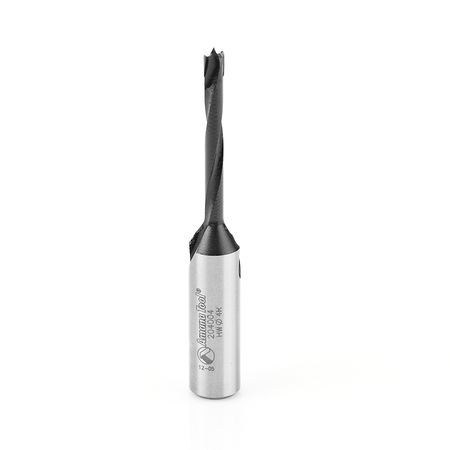 204004 Carbide Tipped Brad Pt Boring Bit R/H 4mm Dia x 70mm Long x 10mm Shank