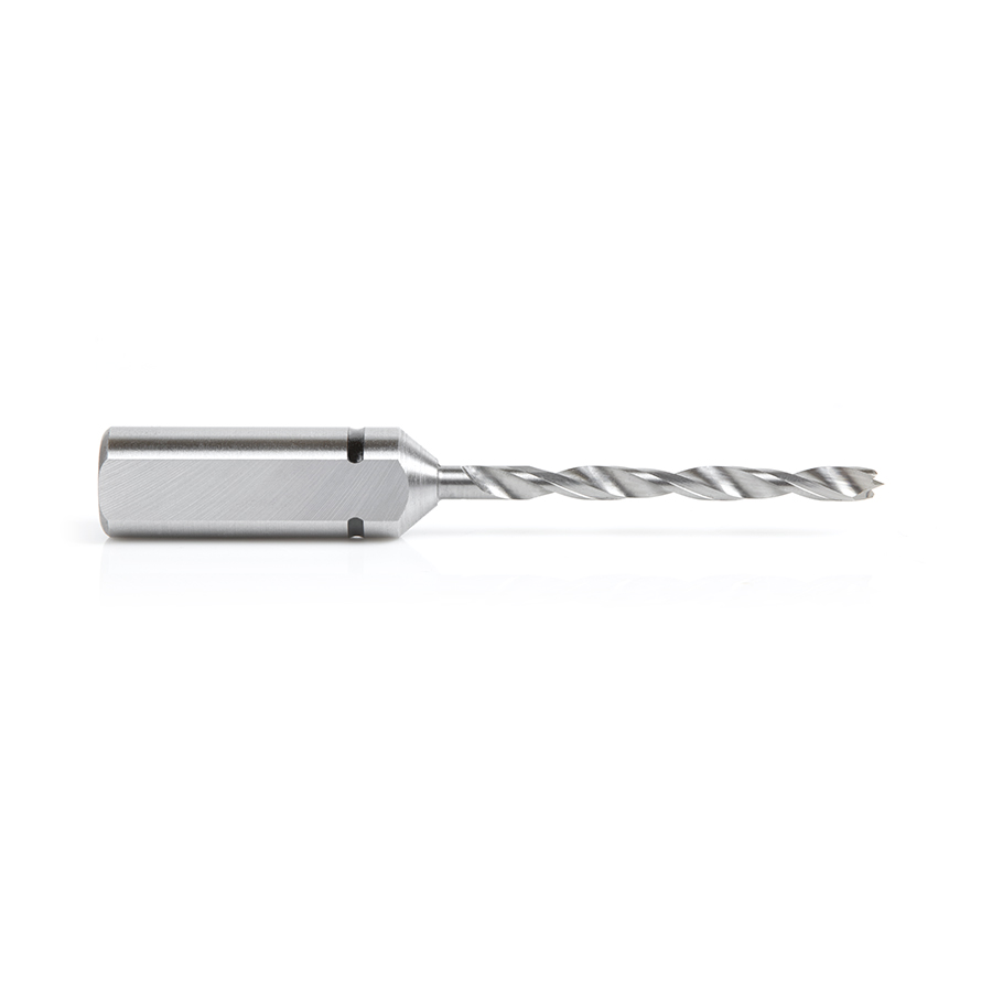 204032 Solid Carbide Cutting Edge Brad Point Boring Bit R/H 3.2mm Dia x 70mm Long x 10mm Shank