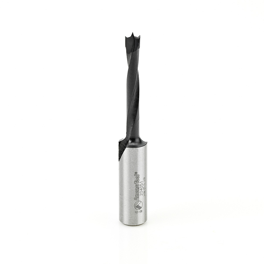 204051 Carbide Tipped Brad Point Boring Bit R/H 5.1mm Dia x 70mm Long x 10mm Shank