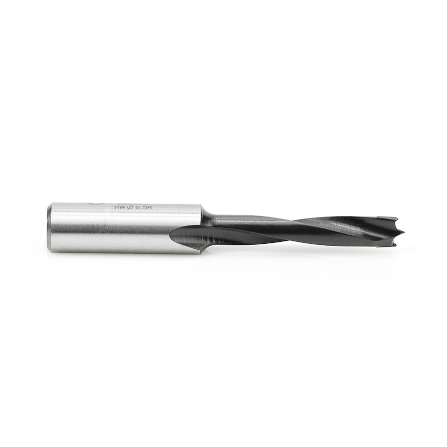 204065 Carbide Tipped Brad Point Boring Bit R/H 6.5mm Dia x 70mm Long x 10mm Shank