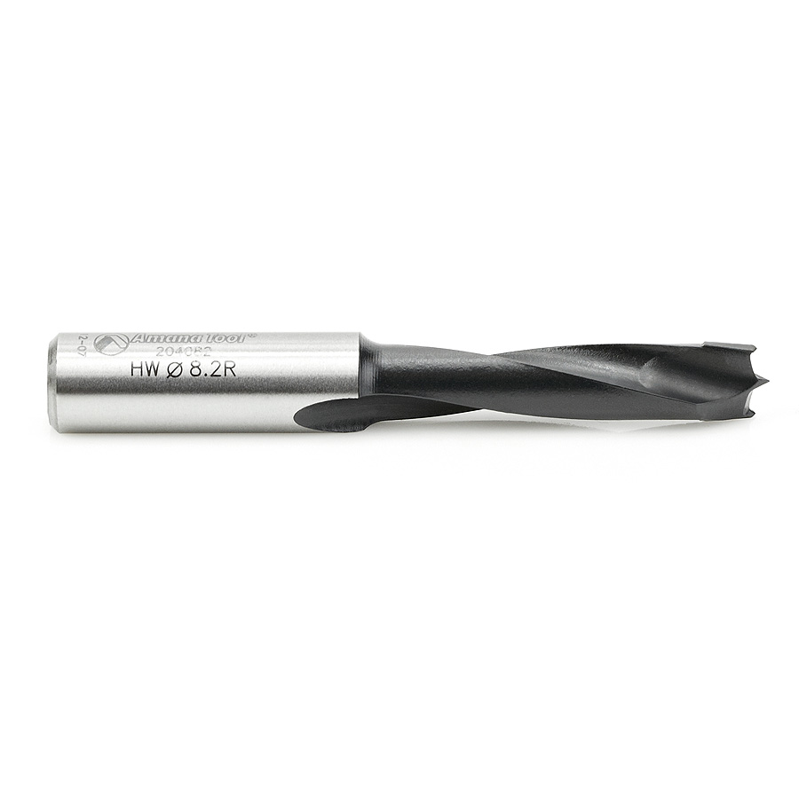 204082 Carbide Tipped Brad Point Boring Bit R/H 8.2mm Dia x 70mm Long x 10mm Shank