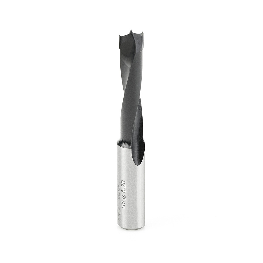 204082 Carbide Tipped Brad Point Boring Bit R/H 8.2mm Dia x 70mm Long x 10mm Shank