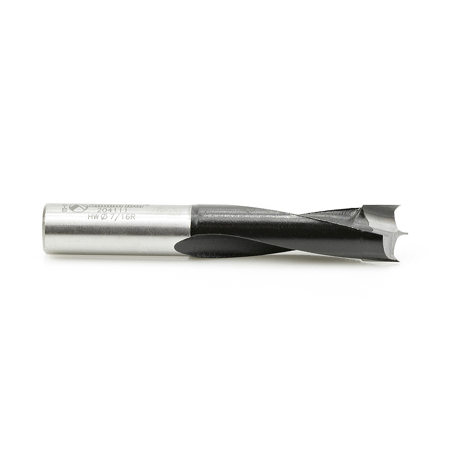 204111 Carbide Tipped Brad Point Boring Bit R/H 7/16 Dia x 70mm Long x 10mm Shank