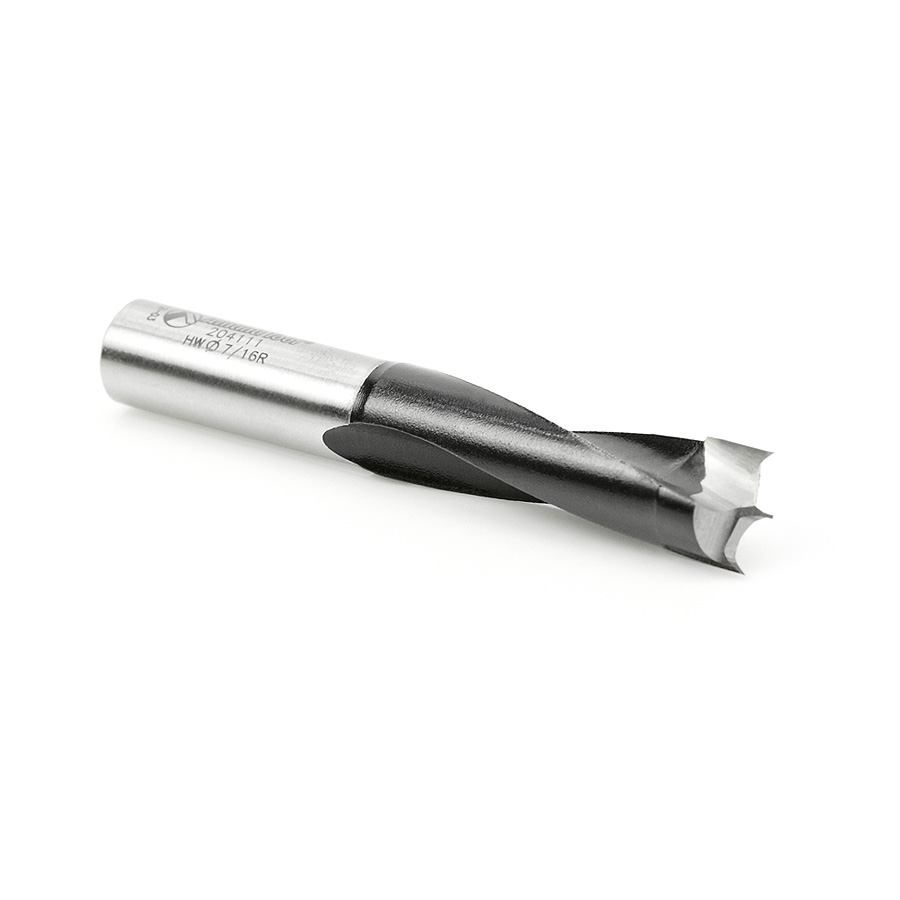 204111 Carbide Tipped Brad Point Boring Bit R/H 7/16 Dia x 70mm Long x 10mm Shank