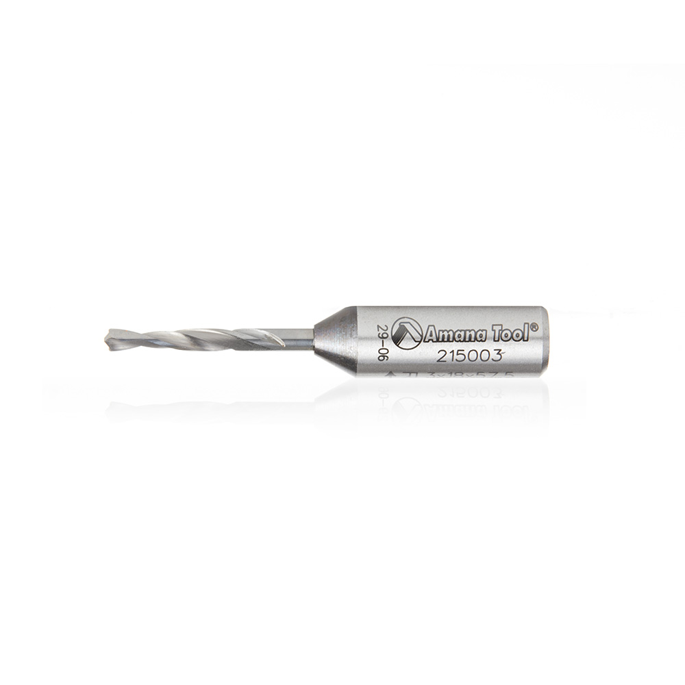 215003 Brad Point Solid Carbide Dowel Drill Boring Bit R/H 3mm Dia x 57.5mm Long x 10mm Shank