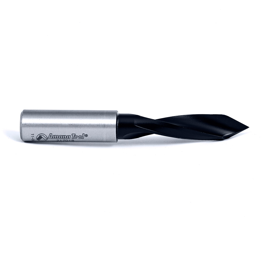 217018 Solid Carbide Through-Hole Dowel Drill Boring Bit R/H 8mm Dia x 70mm Long x 10mm Shank