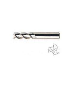 YG1-34595TN - 5/8 x 5/8 x 1-1/4 x 3-1/2 - 3 Flute Regular Length 45 Deg Helix Tin Coated Carbide