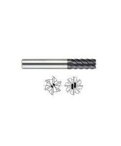 YG1-93119 - 1/4 x 1/4 x 1/2 x 2-1/4 - 6 Flute Regular Length 45 Deg Helix X-Power Carbide