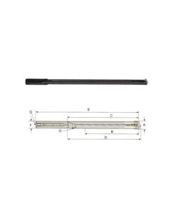 YG1-P17001 - 0, 3/4 x 10-3/16 - Straight Shank & Straight Flute Long Length Spade Drill Holder