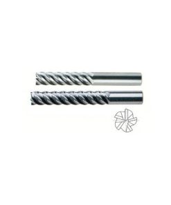YG1-58598TE - 3/4 x 3/4 x 3-1/4 x 6 - 5 Flute Long Length 45 Deg Helix Tialn-Extreme Coated Carbide