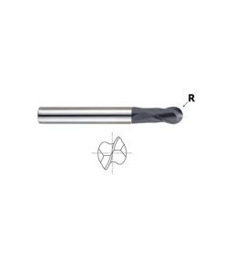 YG1-93517 - 1/8 x 1/4 x 5/16 x 2-3/4 - 2 Flute Medium Length Ball Nose W/ Neck X-Power Carbide