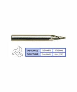 YG1-87902TC - 3/16 x 1/2 x 1-1/4 x 4 7 DEG - 3 Flute Regular Length Tapered Ticn-Coated Carbide