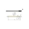 YG1-93485 - 1/32 x 1/4 x 1/32 x 2 x 1/16 x .029 - 2 Flute 15 Deg Helix Ball Nose X-Power For Over 55Hrc Carbide