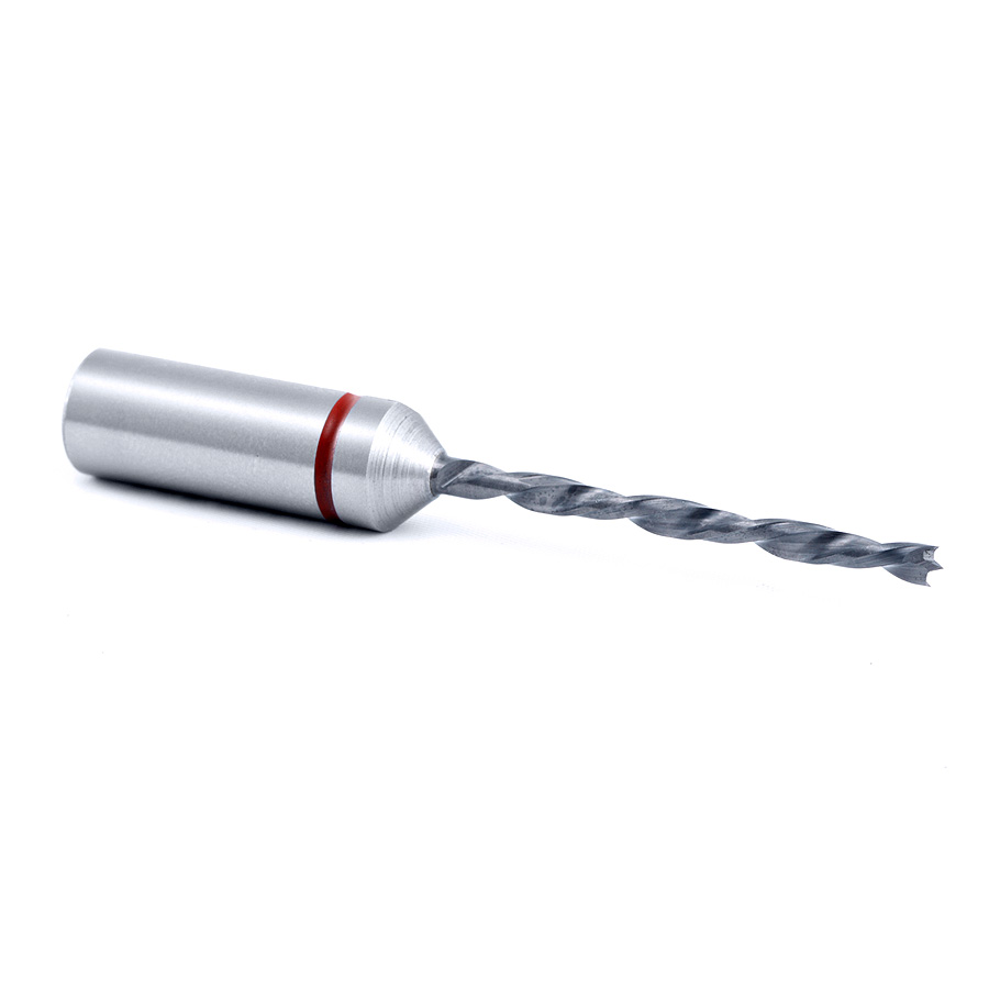 304003 Solid Carbide Cutting Edge Brad Point Boring Bit L/H 3mm Dia x 70mm Long x 10mm Shank