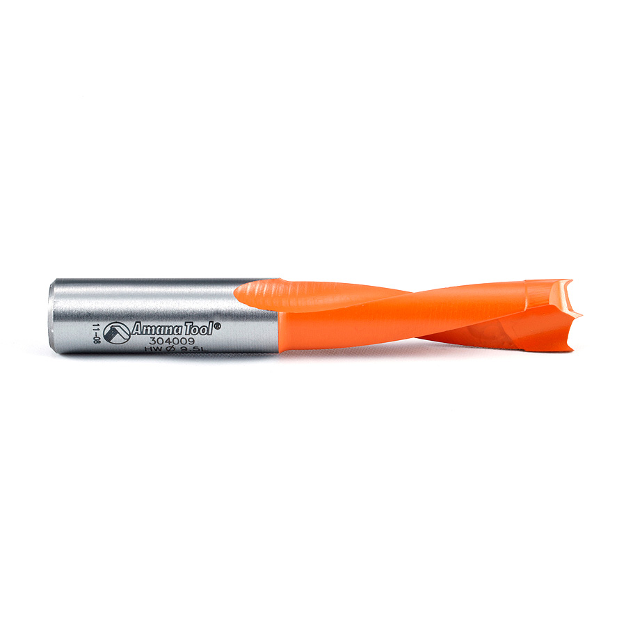 304009 Carbide Tipped Brad Point Boring Bit L/H 3/8 Dia x 70mm Long x 10mm Shank