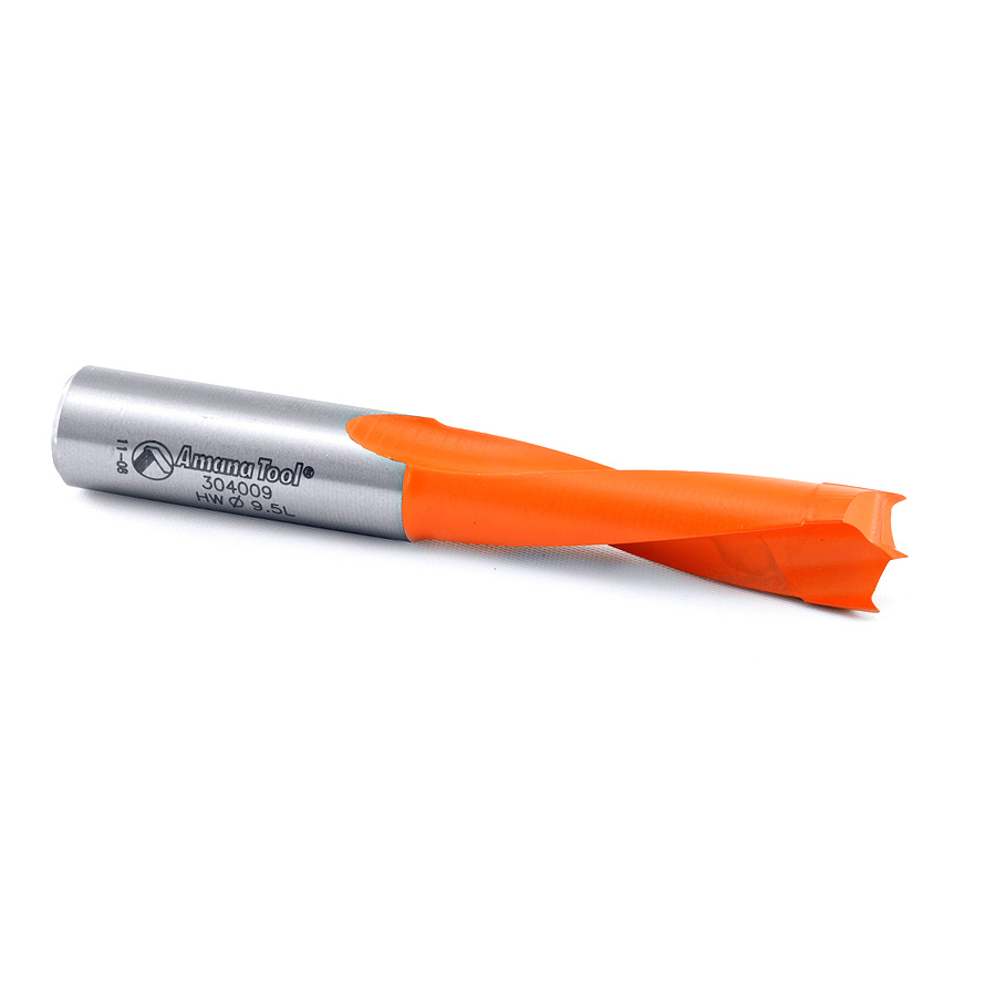 304009 Carbide Tipped Brad Point Boring Bit L/H 3/8 Dia x 70mm Long x 10mm Shank