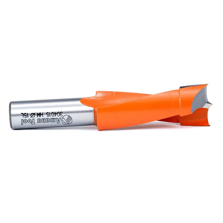 304015 Carbide Tipped Brad Point Boring Bit L/H 15mm Dia x 70mm Long x 10mm Shank