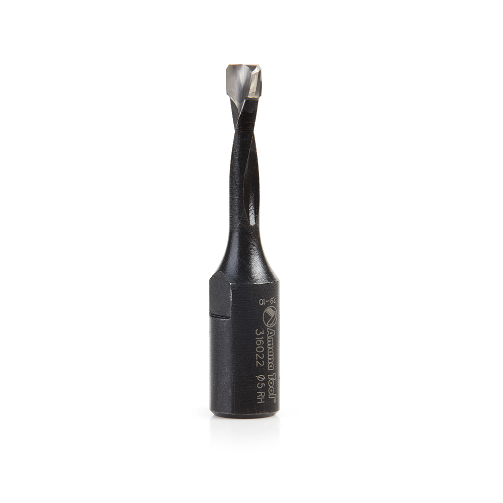 316022 Carbide Tipped 2 Flute RH Rotation Bit for Festool® Domino® Joiner, 5mm Dia x 20mm x 49mm Long