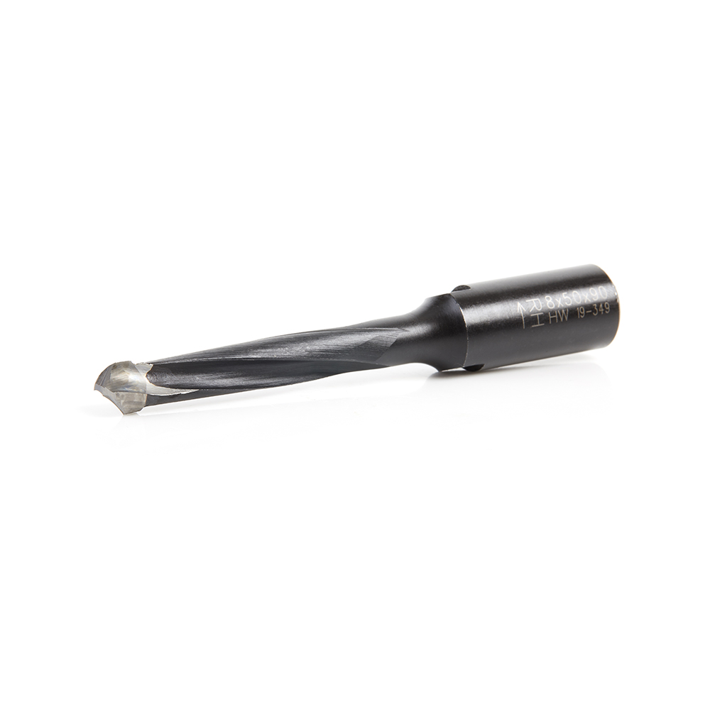 316028 Carbide Tipped 2 Flute RH Rotation Bit for Festool® Domino® Joiner, 8mm Dia x 50mm x 90mm Long