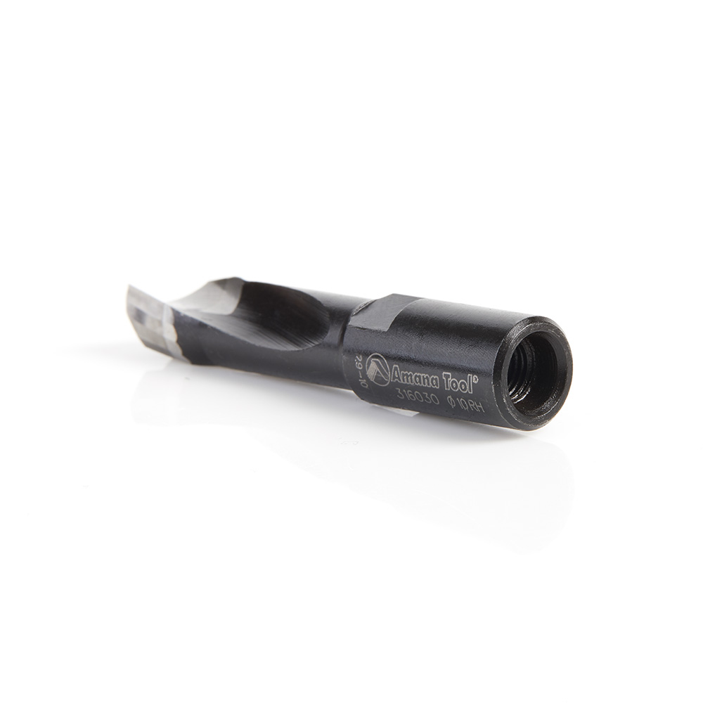316030 Carbide Tipped 2 Flute RH Rotation Bit for Festool® Domino® Joiner, 10mm Dia x 28mm x 49mm Long