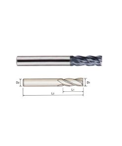 YG1-GMF26003 - 3/64 x 1/4 x 3/32 x 2 - 4G Mill 4 Flute 38 Degree Helix End Mill