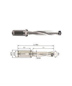 YG1-ZJ0702 - INSERT RANGE 1.2008~1.2201 x 1-1/4 x 9-1/8 x 12-3/8 - I-Dream Drill Holder, Flanged Shank (7Xd)