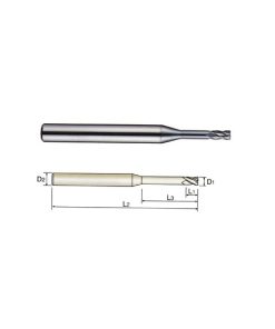 YG1-GMF28913 - 1/8 x 1/4 x 3/16(3/4) x 2-3/8 - 4G Mill 4 Flute 30 Degree Helix With Neck End Mill