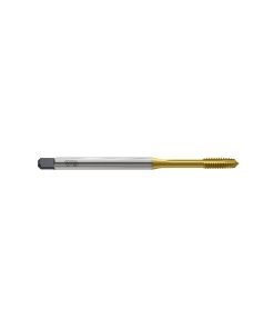 YG1-M0162 - 4 - 40 4OAL, GH2 - 2 Flute Spiral Pointed Long Shank Plug Tin Coated Tap For Stainless Steel Upto 28Hrc