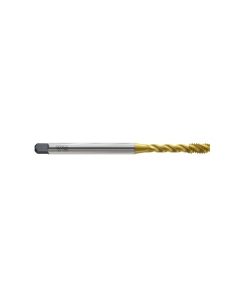 YG1-G7162 - 4 - 40 4OAL, GH2 - 3 Flute Spiral Fluted Long Shank Modified Bottoming Tin Coated Tap For Stainless Steel Upto 28Hrc
