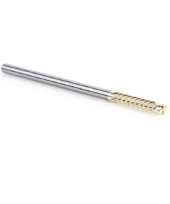 40301 CNC Compression Solid Carbide ZrN Coated Honeycomb Cutting 1/8 Dia x 5/8 x 1/8 Shank x 2-1/2 Inch Long x 6-Flute