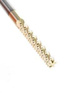 40304 CNC Solid Carbide ZrN Coated Honeycomb Cutting Hogger 1/8 Dia x 13/16 x 1/8 Shank x 2-1/2 Inch Long x 6-Flute