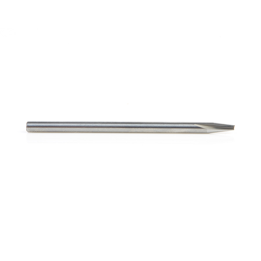 40782 Solid Carbide Carving Liner 15 Deg x 1/8 Dia x .400 x 1/8 Inch Shank x 1-Flute