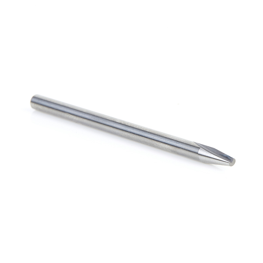 40782 Solid Carbide Carving Liner 15 Deg x 1/8 Dia x .400 x 1/8 Inch Shank x 1-Flute