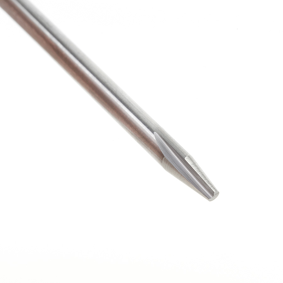 40782 Solid Carbide Carving Liner 15 Deg x 1/8 Dia x .400 x 1/8 Inch Shank x 1-Flute