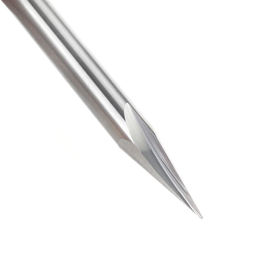 40784 Solid Carbide Carving Liner 22 Deg x 1/4 Dia x .648 x 1/4 Inch Shank x 1-Flute