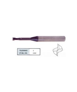 YG1-93561 - 1/8 x 1/4 x 3/16 x 9/16 x 2-1/4 x .120 - 2 Flute Regular Length 30 Deg Helix For Rib Processing X-Power Carbide