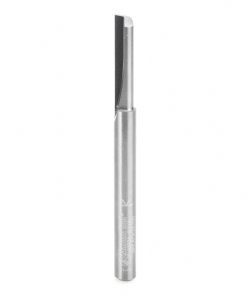 43724 Solid Carbide Single Flute Straight Plunge 1/4 Dia x 1 Inch x 1/4 Shank