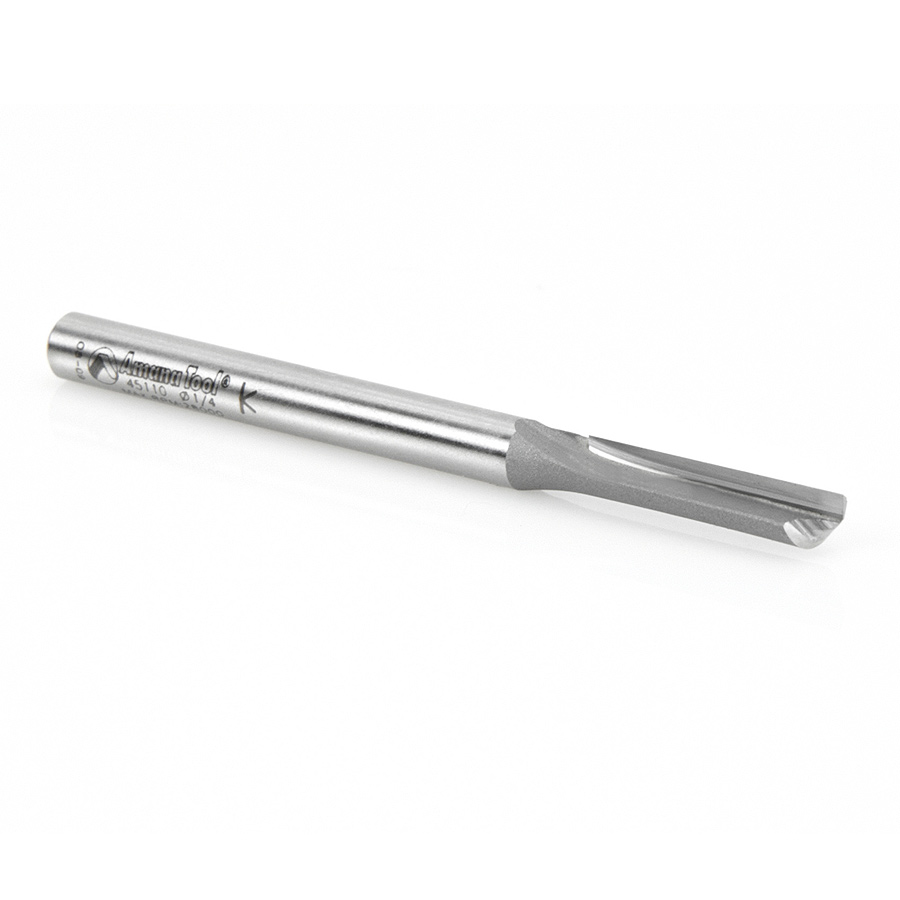 45110 Carbide Tipped Straight Plunge Single Flute High Production 1/4 Dia x 1 Inch x 1/4 Shank
