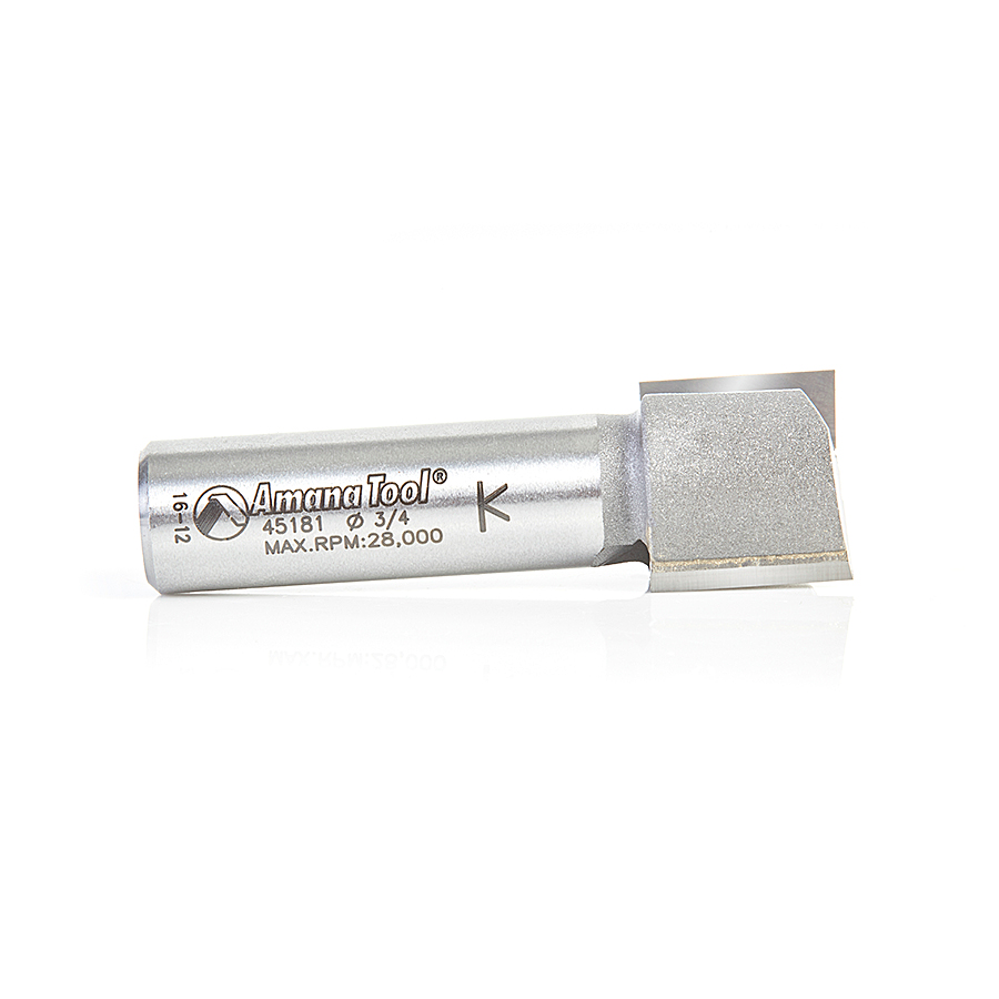 45181 Carbide Tipped Straight Plunge High Production / Mortising 3/4 Dia x 5/8 x 1/2 Inch Shank