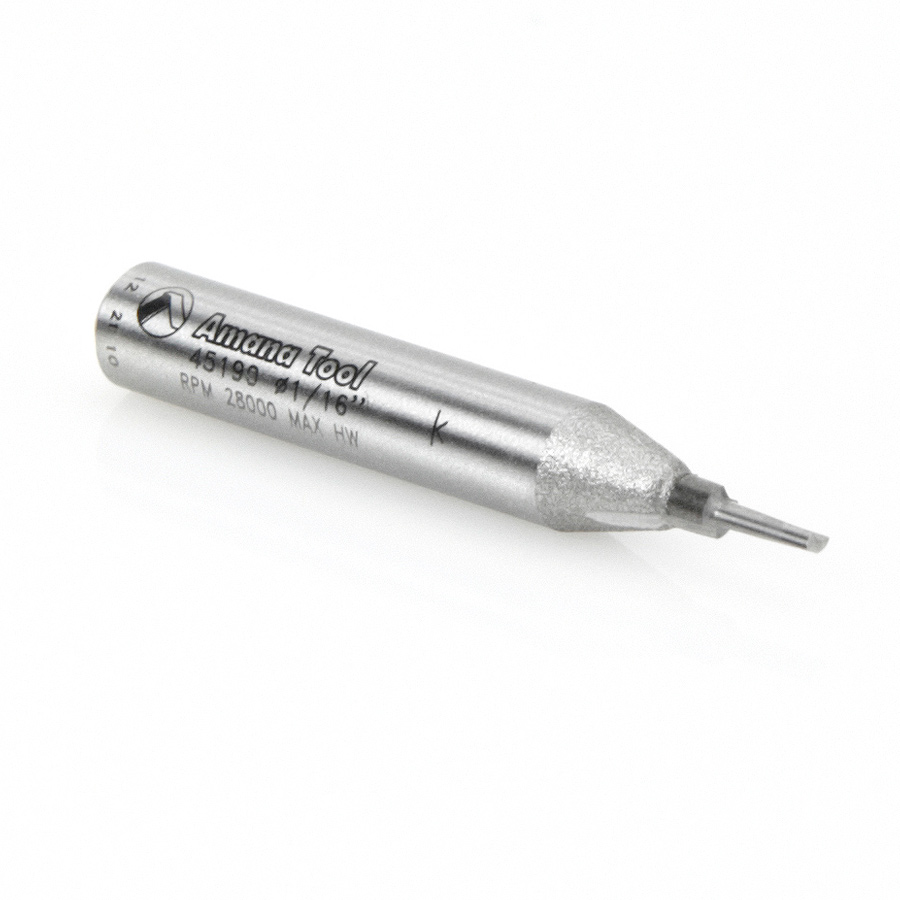 45190 Solid Carbide Cutting Edge Straight Plunge High Production 1/16 Dia x 3/16 x 1/4 Inch Shank