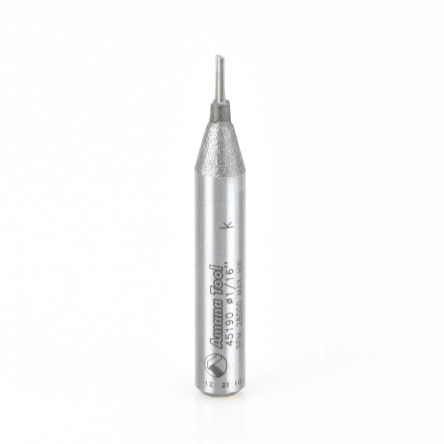 45190 Solid Carbide Cutting Edge Straight Plunge High Production 1/16 Dia x 3/16 x 1/4 Inch Shank
