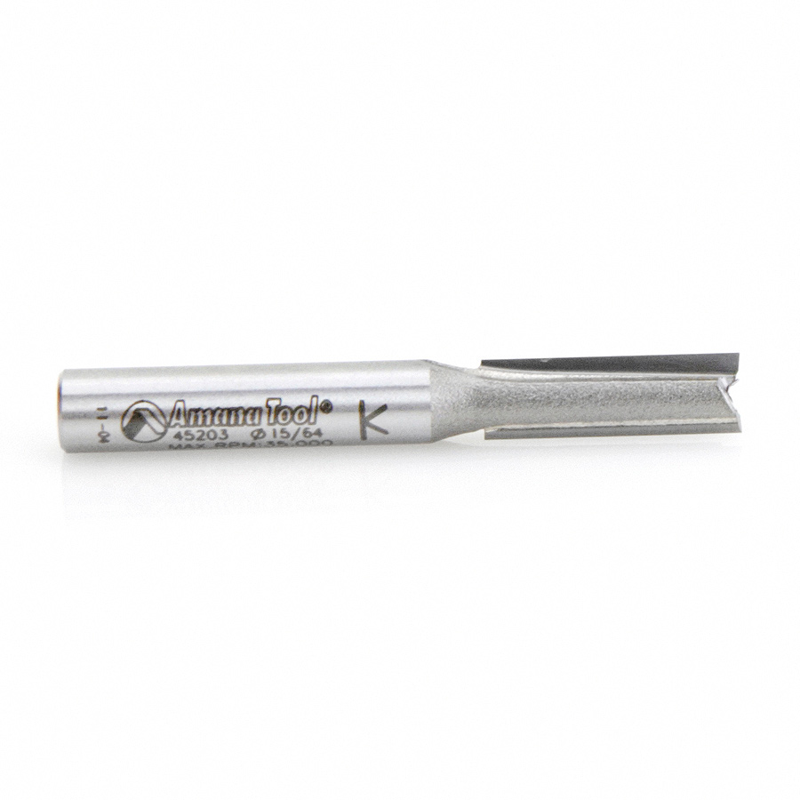 45203 Carbide Tipped Undersized Plywood Dado Plunge Plunge 15/64 Dia x 3/4 x 1/4 Inch Shank