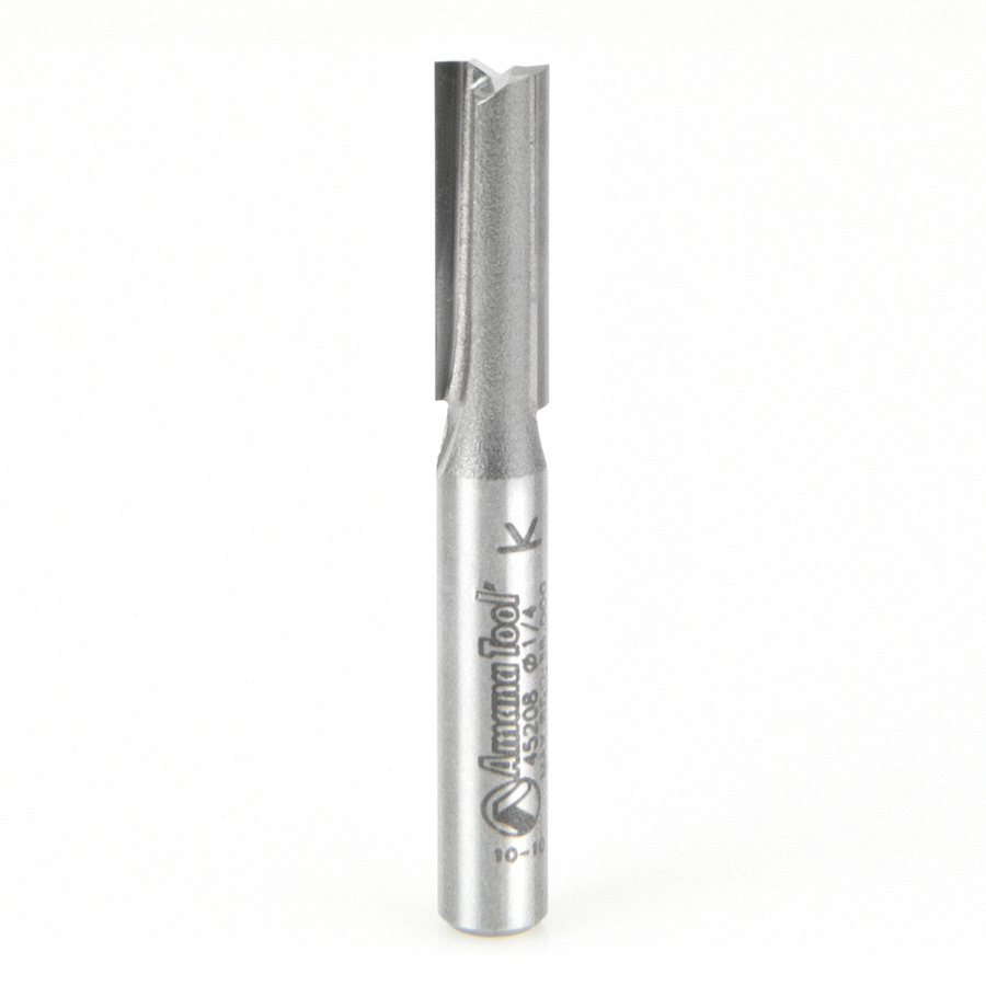 45208 Carbide Tipped Straight Plunge High Production 1/4 Dia x 3/4 x 1/4 Inch Shank