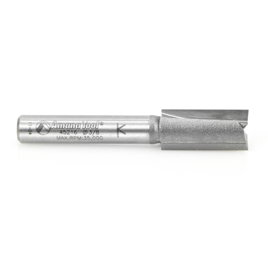 45216 Carbide Tipped Straight Plunge High Production 3/8 Dia x 3/4 x 1/4 Inch Shank
