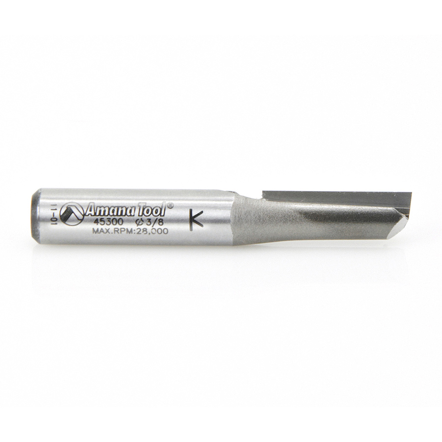 45300 Carbide Tipped Straight Plunge Single Flute High Production 3/8 Dia x 1 Inch x 3/8 Shank