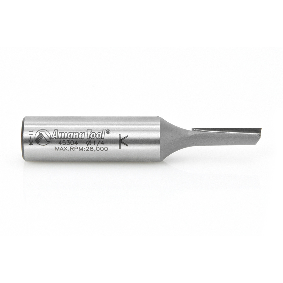 45304 Carbide Tipped Straight Plunge Single Flute High Production 1/4 Dia x 3/4 x 1/2 Inch Shank