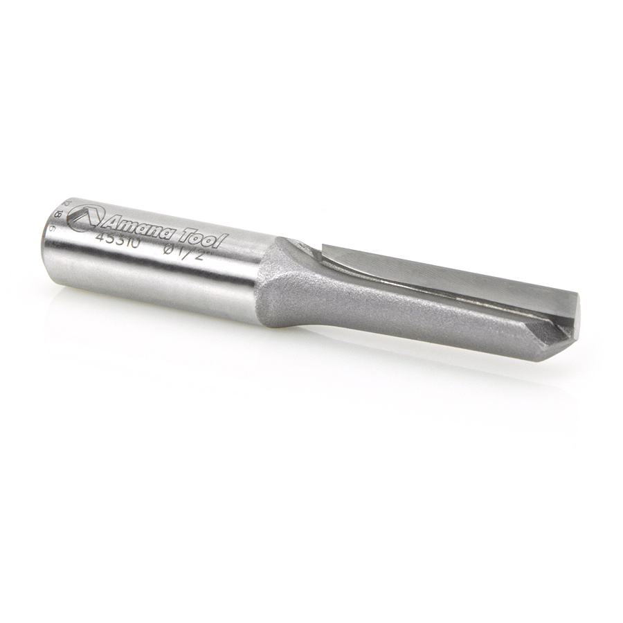 45310 Carbide Tipped Straight Plunge Single Flute High Production 1/2 Dia x 1-1/2 x 1/2 Inch Shank
